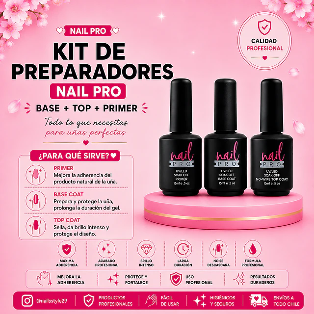 Kit preparadores Nail pro