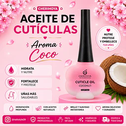 Aceite de cutículas aroma coco Cherimoya 