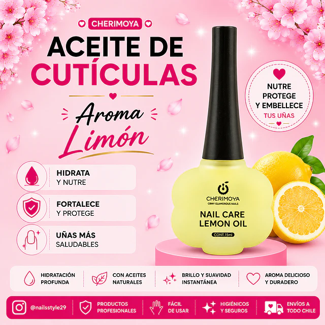 Aceite de cutículas aroma Limón Cherimoya 