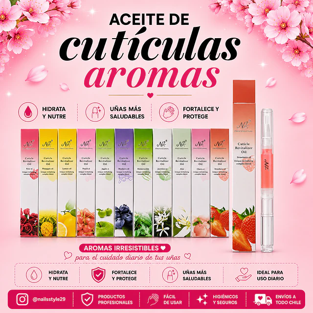 Aceite de cutículas pack 5 unidades surtidas 