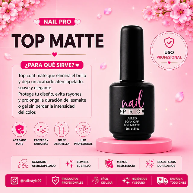 Top coat matte Nail pro 