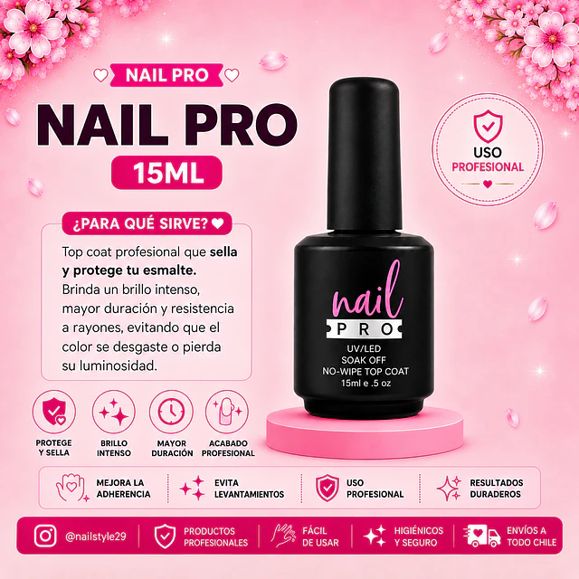 Top coat brillo Nail pro 