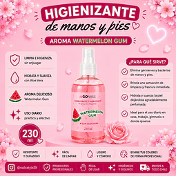 Higienizante e hidratante de manos y pies 230ml Go nails 