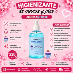 Higienizante e hidratante de manos y pies 250ml Go nails 