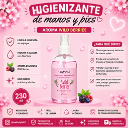 Higienizante e hidratante de manos y pies 230ml Go nails 