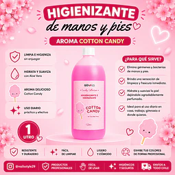 Higienizante e hidratante de manos y pies 1 litro Go nails