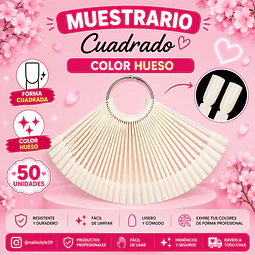 Muestrario cuadrado tono hueso