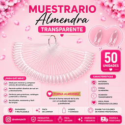 Muestrario almendra tono transparente 
