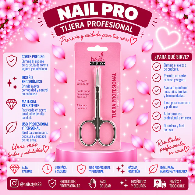 Tijera de cuticulas Nail pro
