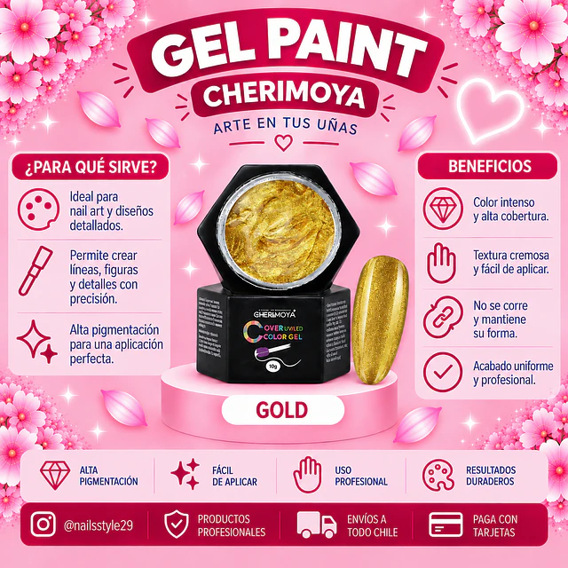 Gel paint gold Cherimoya 