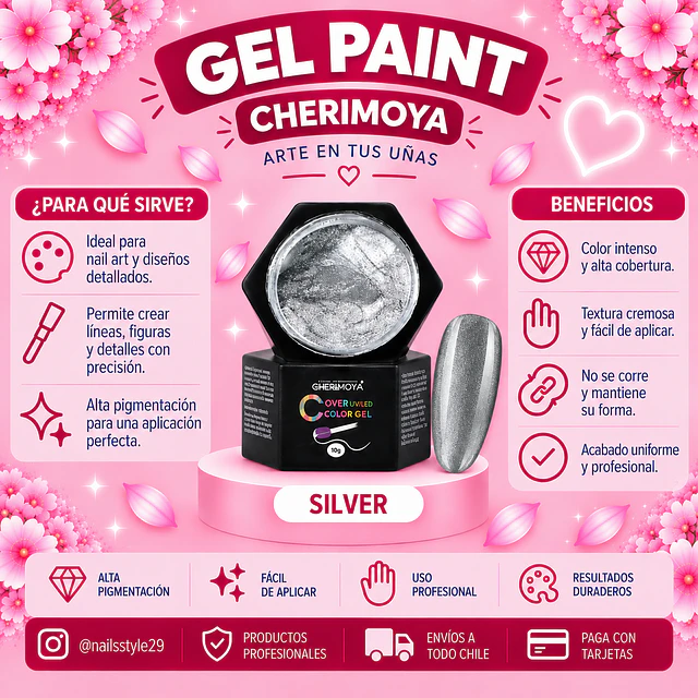 Gel paint silver Cherimoya 