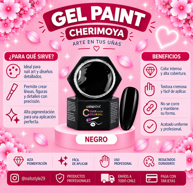 Gel paint negro cherimoya 