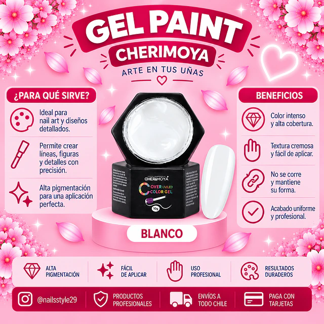 Gel paint blanco cherimoya 