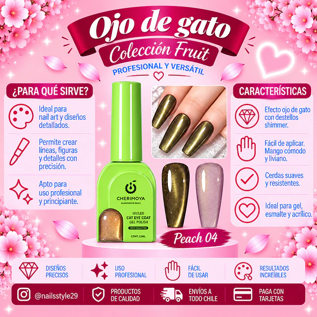 Ojo de gato Fruit, peach 