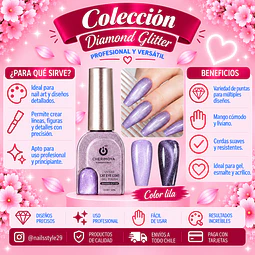 Ojo de gato Diamond glitter, lila 