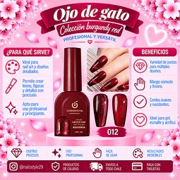 Ojo de gato Burgundy red, maroon