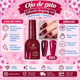Ojo de gato Burgundy red, granate 