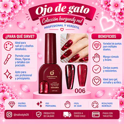 Ojo de gato Burgundy red, cherry