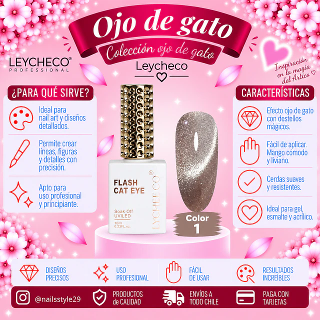 Ojo de gato Leycheco 001, 10ml