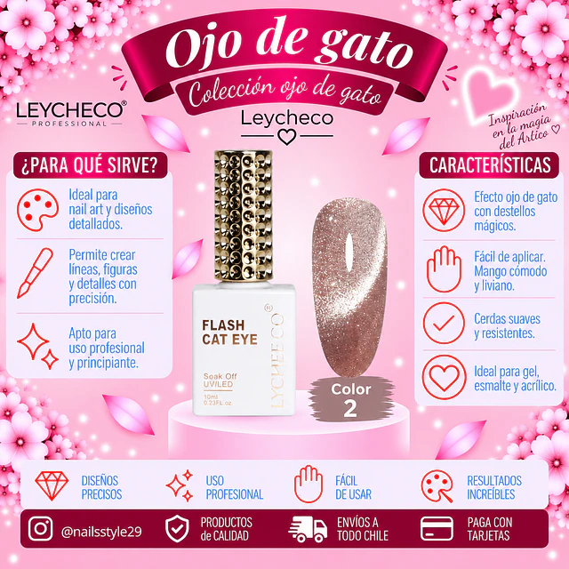 Ojo de gato Leycheco 002, 10ml