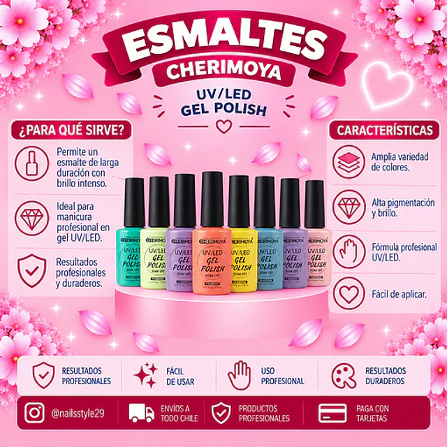 'Promoción 30 esmaltes Cherimoya 8ml
