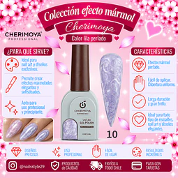 Efecto mármol, lila perlado 