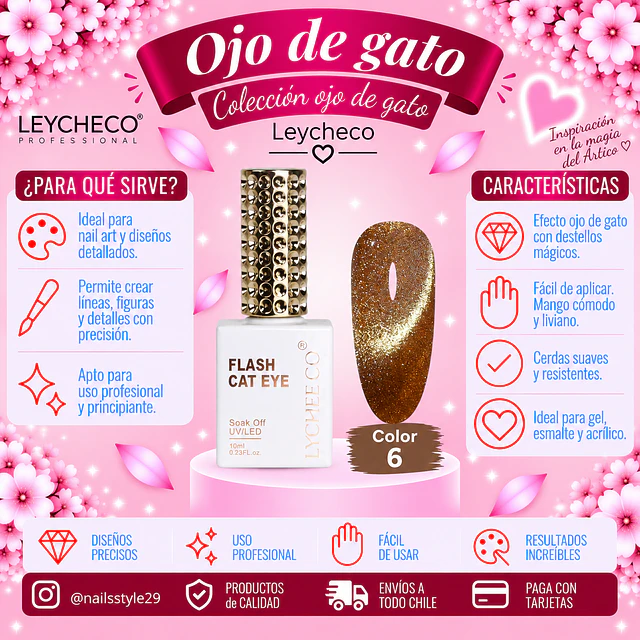 Ojo de gato Leycheco 006, 10ml