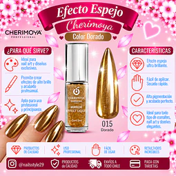 Efecto espejo formato esmalte, dorado 