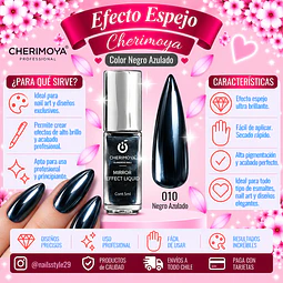 Efecto espejo formato esmalte, negro azulado 