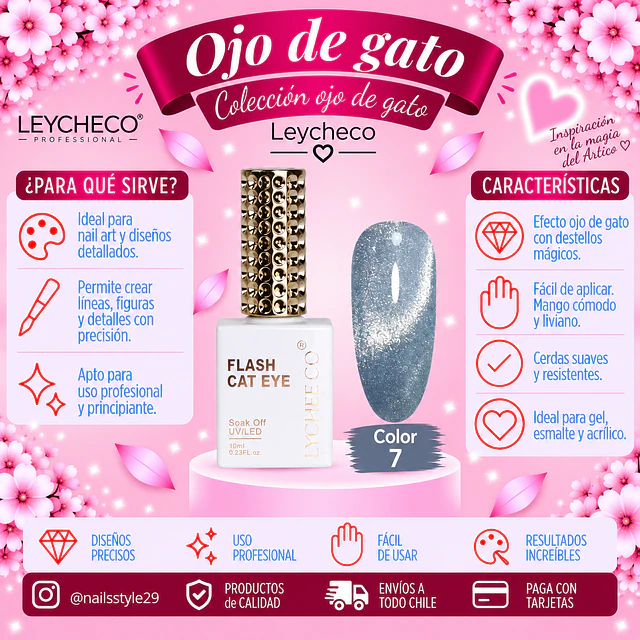 Ojo de gato Leycheco 007, 10ml