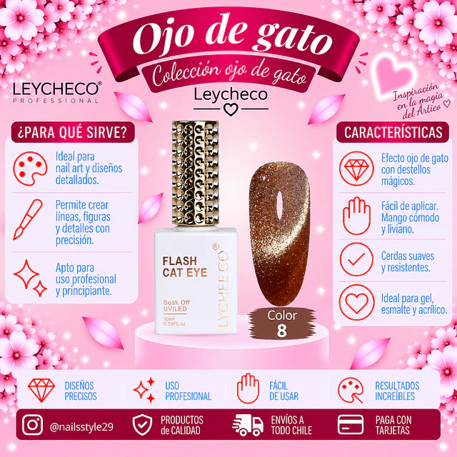 Ojo de gato Leycheco 008, 10ml