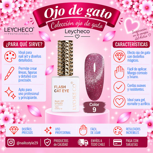 Ojo de gato Leycheco 009, 10ml