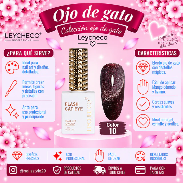 Ojo de gato Leycheco 010, 10ml