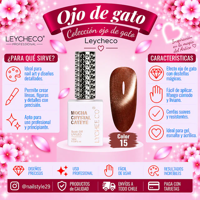 Ojo de gato Leycheco 015, 10ml