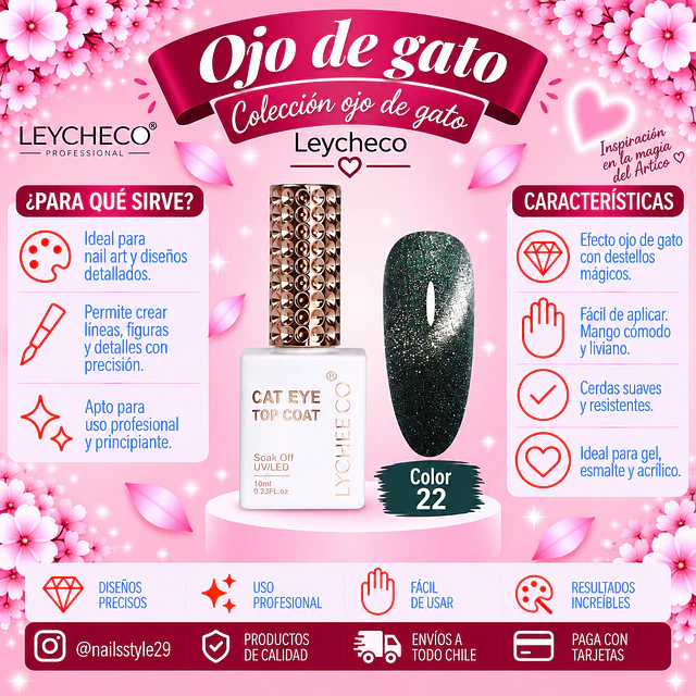 Ojo de gato Leycheco 022, 10ml