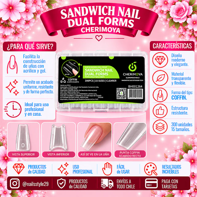 Moldes dual system Sandwich Coffin, 300 unidades 