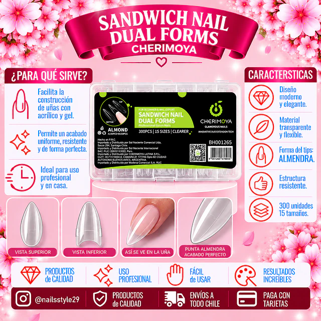 Moldes dual forms Sandwich almendra, 300 unidades 