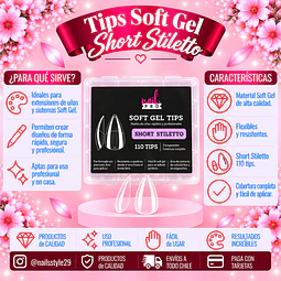 Tip soft gel Short stiletto Nail pro