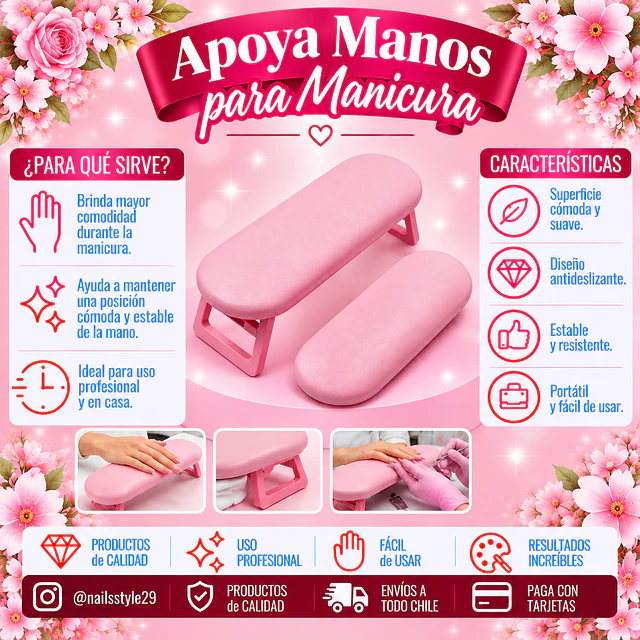 Apoyamanos para manicure 