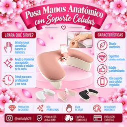 Pasa manos anatómico con soporte para celular Cherimoya 