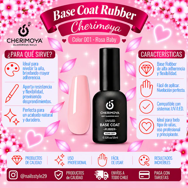Base rubber Rosa baby Cherimoya 