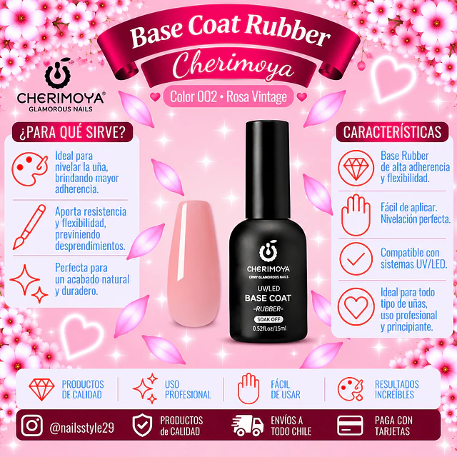 Base rubber Rosa vintage Cherimoya 