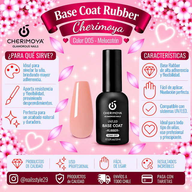 Base rubber Melocotón Cherimoya 