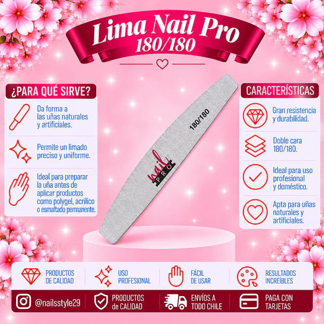 Lima Nail pro gramaje 180/180