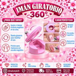 Imán ojo de gato giratorio 360°