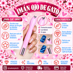 Imán ojo de gato corazón 