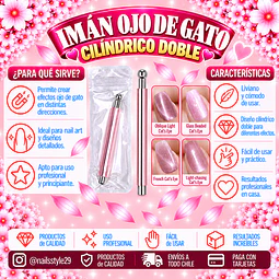 Imán ojo de gato cilíndrico doble 
