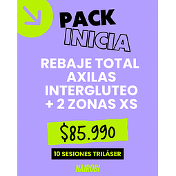 10 sesiones rebaje, interglúteo, axilas, 2XS 