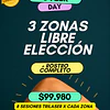 8 sesiones: 3 zonas libre elección + rostro 
