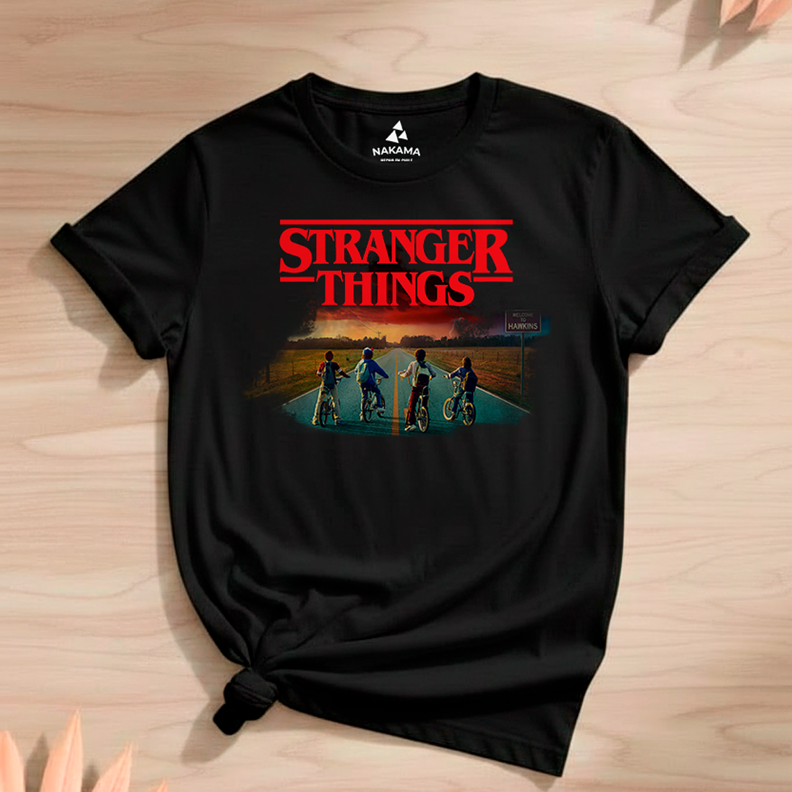 Polera Stranger Things Diseño Hawkins Sunset 2